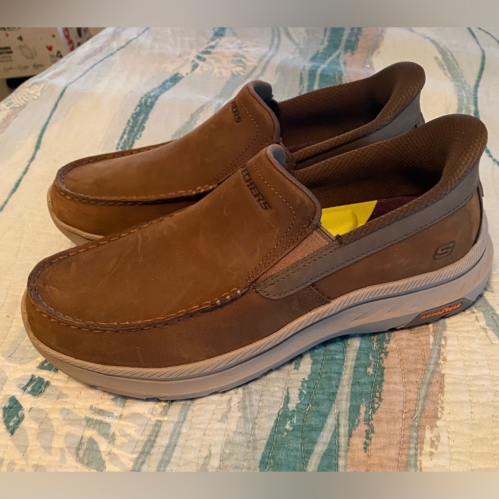 Skechers Brown Slip-On Casual Loafers for Men